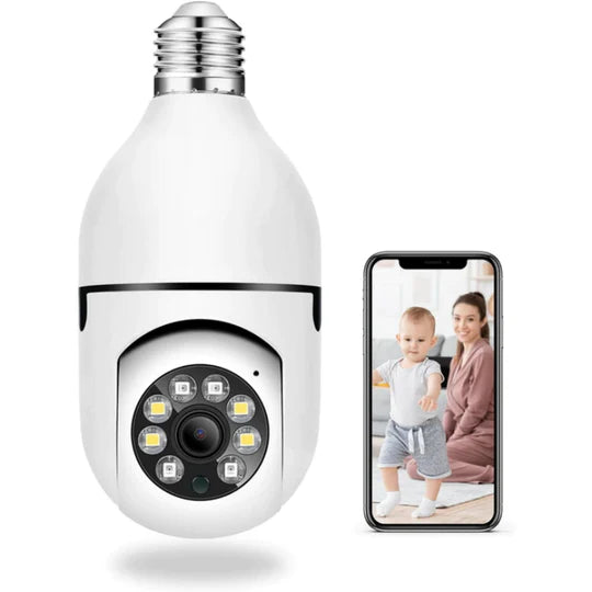 Cameră de Supraveghere WiFi E27 cu Filet Bec