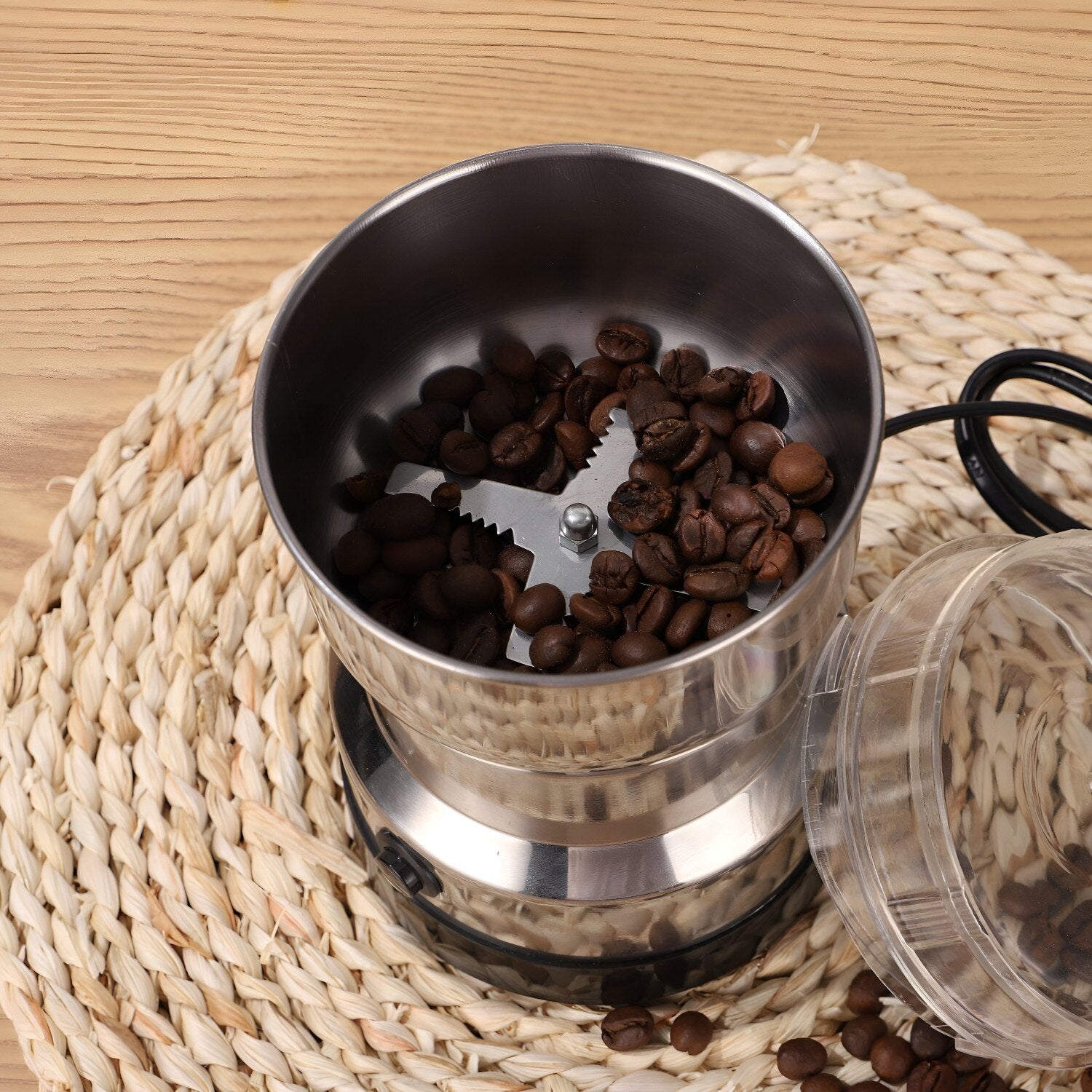Râșniță Electrică din Inox pentru Cafea și Condimente
