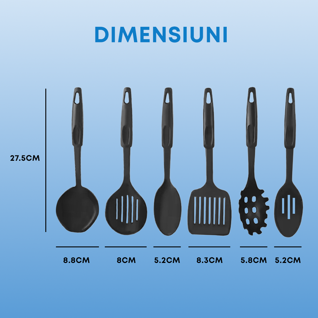 Set din 13 piese vase de gătit și ustensile