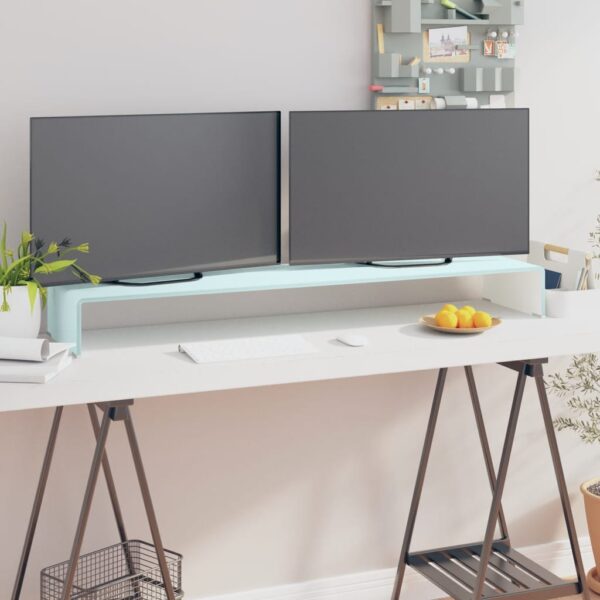 Stativ TV/Suport monitor, sticlă, verde, 120 x 30 x 13 cm