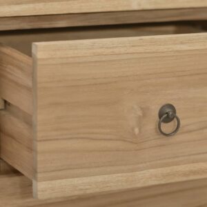 Comodă cu sertare, 40x30x100 cm, lemn masiv de tec
