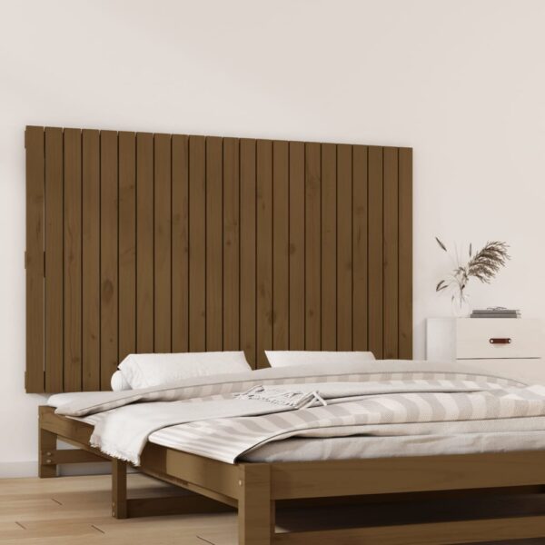 Tăblie de pat pentru perete, maro miere, 147x3x90 cm