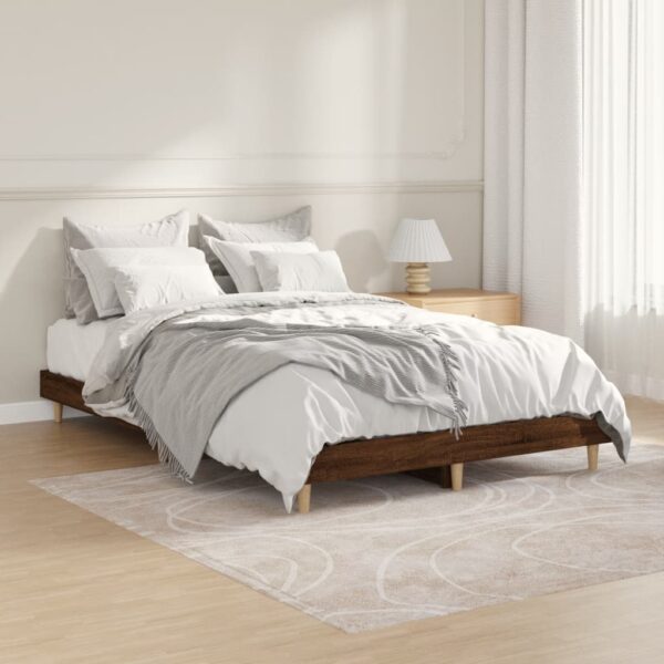 Cadru de pat, stejar maro, 120x190 cm, lemn prelucrat