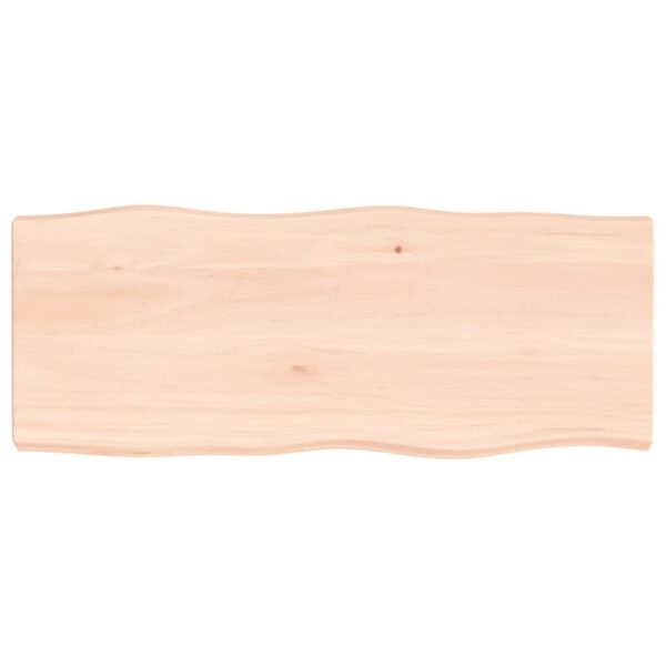 Blat masă 100x40x(2-6) cm lemn stejar netratat contur organic