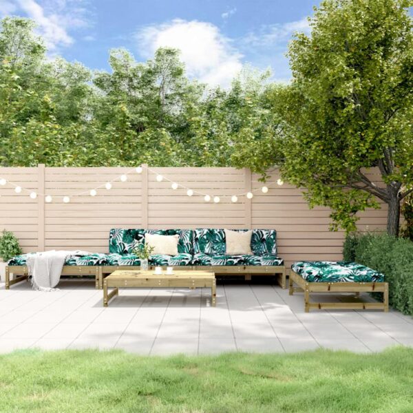 Set mobilier relaxare pentru grădină 5 piese lemn de pin tratat