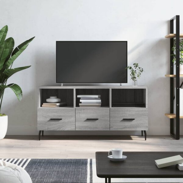 Dulap TV, gri sonoma, 102x36x50 cm, lemn prelucrat